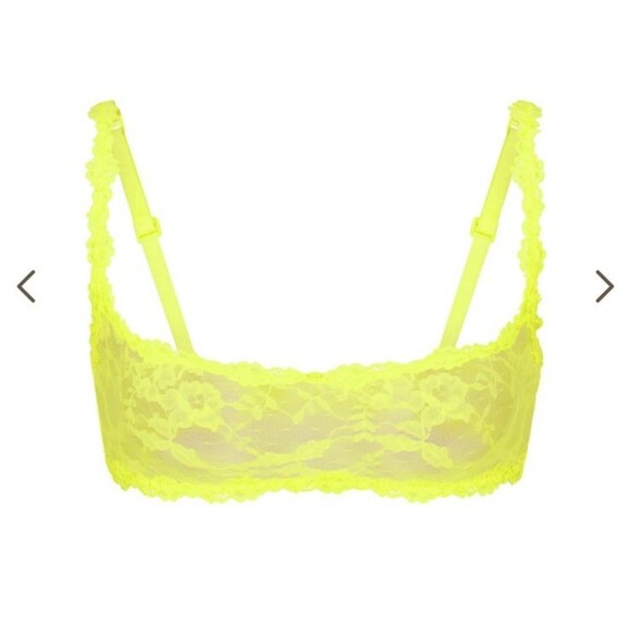 Skims Stretch Lace Scoop Bralette green highlight NWT XXS - Picture 1 of 3